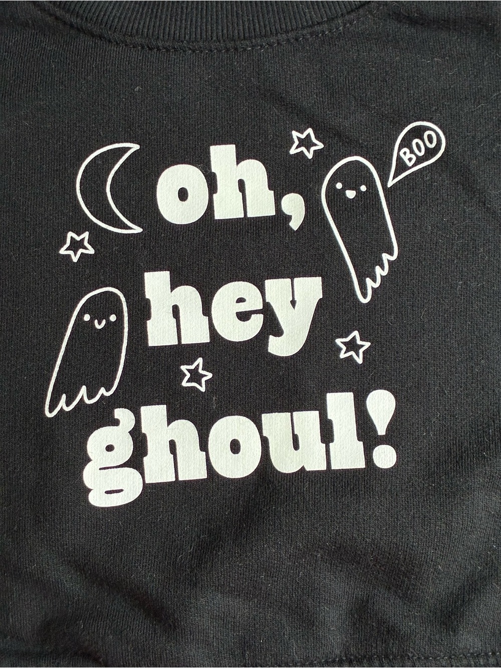 Cat & Jack Black 'Oh, Hey Ghoul!' Kids Glow in the Dark Graphic Sweatshirt - Picture 2 of 5